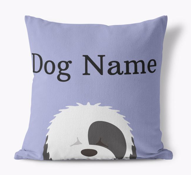 {dogsName}'s Icon & Name: Personalized {breedFullName} Canvas Pillow